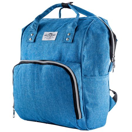 Mochila Maternal Azul South Port S46 By Gadnic Porta Mamaderas Térmico