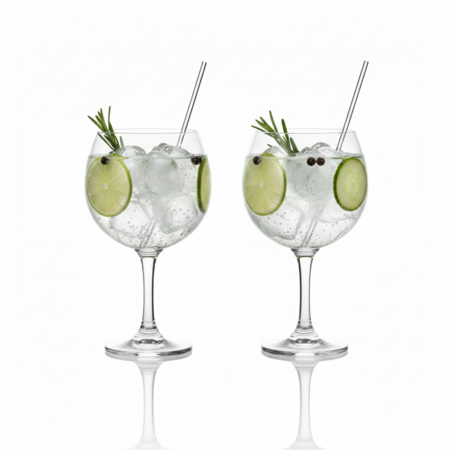 Set x 2 Copas Gin Tonic Tragos Vino Vidrio Pasabahce