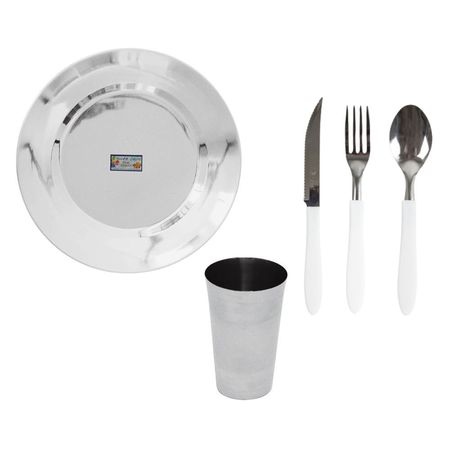 SET DE VAJILLA AIRE LIBRE ACERO INOXIDABLE