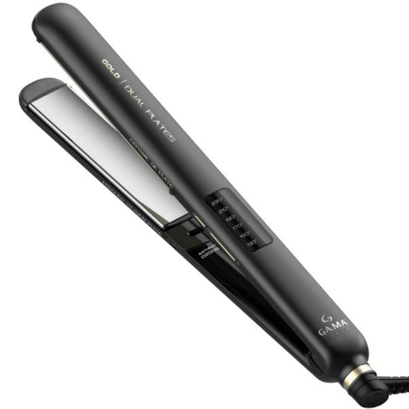 GA.MA PLANCHA P/CABELLO CP14 LED DUAL PLATES GOLD ION (9502)