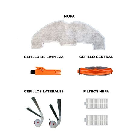 Kit Repuesto Para Aspiradora Robot Gadnic ROB0516X Originales