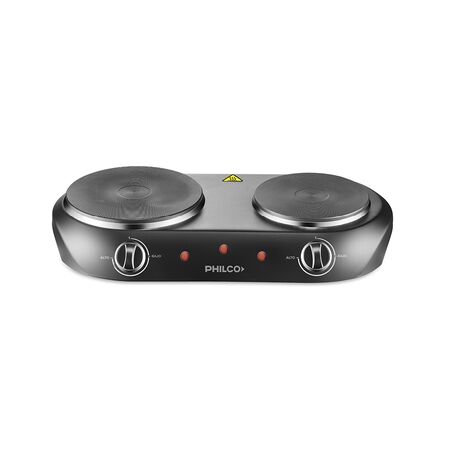 Anafe Eléctrico 2 Hornallas Placa Antideslizante 2500W Philco ANPH2RBP