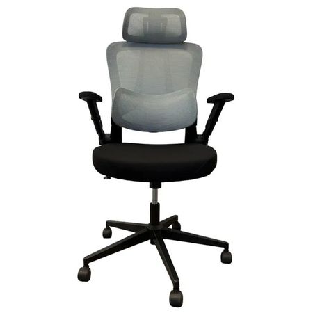 Silla de Oficina Dalton Reposa Cabeza Soporte Lumbar Altura regulable Negra-Gris DA-LDL-950H