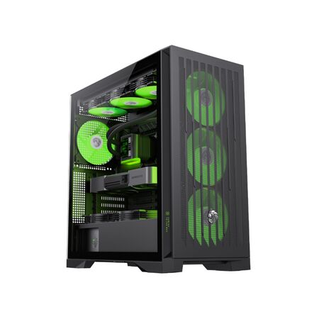 Gabinete Gamemax Leader 2BK 4Fan E-ATX Negro