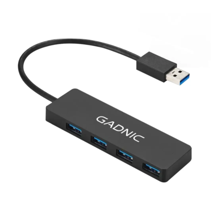 ADAPTADOR GADNIC HUB 4 PUERTOS USB (C:NEGRO ADAP0013)