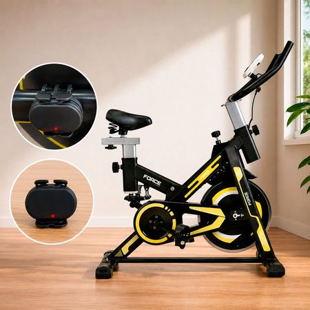 Bicicleta Fija Force By Gadnic Con Medidor De Cadencia Disco Inercia 13 Kg 