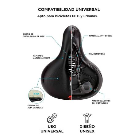 Asiento de Bicicleta Gadnic Mtb Suave Cómodo  Anti Prostático