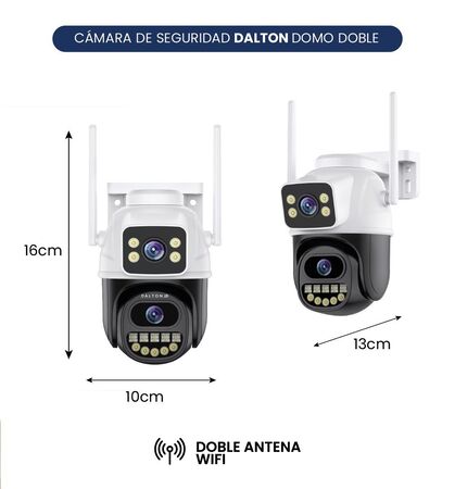 COMBO: 2 Cámara de Seguridad Dalton Doble Exterior / Interior Leds 4K Blanca y Negra DA-CAM07