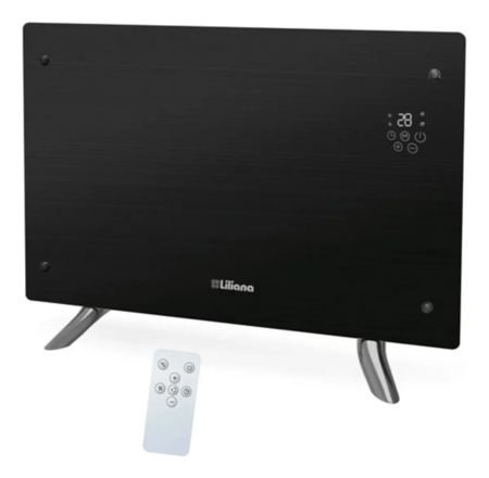 TURBOCALEFACTOR LILIANA CONFORTDECO PPV451 VIDRIO TERMOTEMPLADO NEGRO 2200W