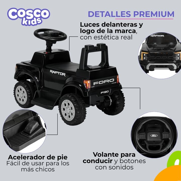 Ford Raptor a batería 6v Cosco Negra - Vista 18