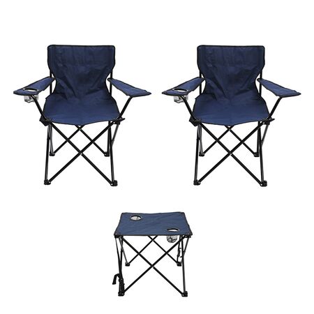 Set De Camping Mesa Y 2 Sillones Directores
