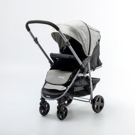 Coche de paseo con manillar rebatible GRIS CLARO