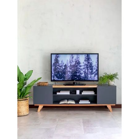 Mueble Tv Silcar Kali Tvkali15 1500mm Grafito