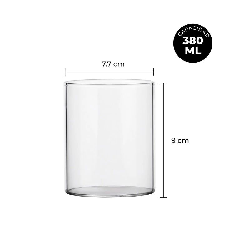 Set 6 Vasos De Vidrio Sakura Amsterdam 380ml Transparente - Vista 2