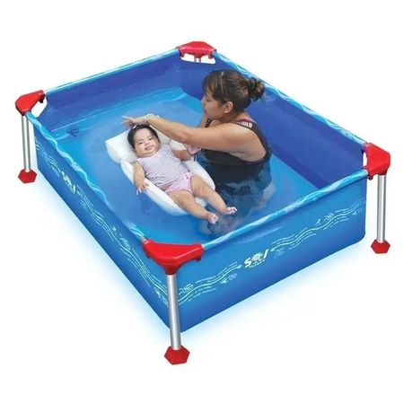 Pileta Estructural 100 Fun Color Azul Sol De Verano Lisa