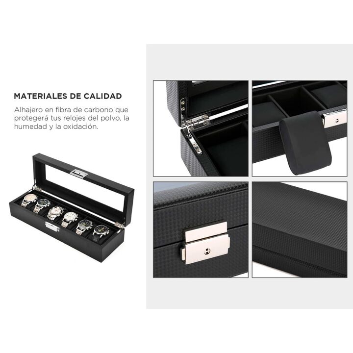 Estuche Organizador Gadnic AA954 de Relojes 6 Espacios - Vista 4