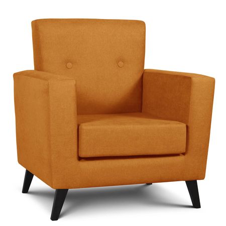 Sillon 1 Cuerpo Escandinavo Enrique Espacity Tela Sunny Mostaza Antimanchas