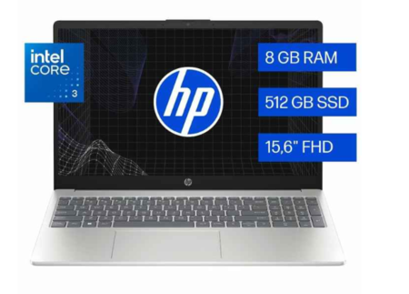 Notebook HP 15-FD0331LA 15.6" FHD Intel Core 3 100U 8GB/512GB