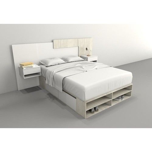 Box de Cama DS Home 1,40 m 4 Cajones Estantes Nevado Everest 195x33x142 cm - Vista 3