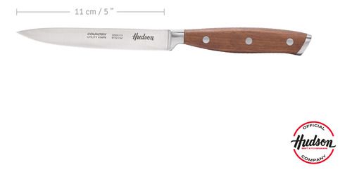 Cuchillo Utilitario Acero Inoxidable Mango Madera Hudson Marrón - Vista 2