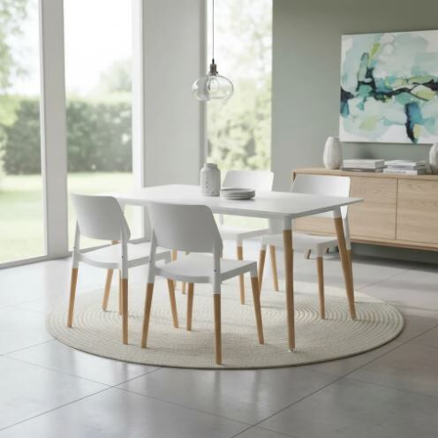 Silla Niza P/Madera Blanca Voss - Vista 4