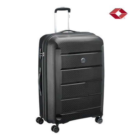 Valija Grande Delsey Binalong Rigida 4 Ruedas 360 Negro Tsa