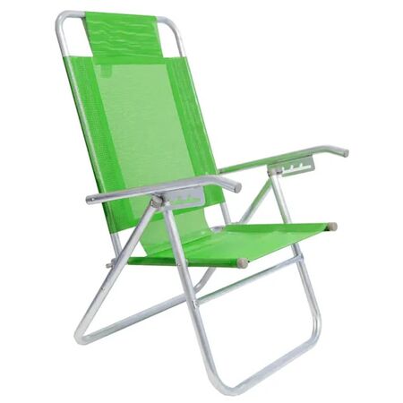Reposera Playera Alta Descansar Verde Canos de Aluminio 80017