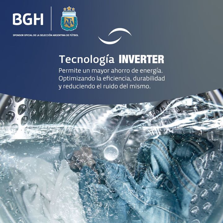 Lavasecarropas BGH BWDN10W25AR Inverter 10kg/6kg 1400RPM Blanco - Vista 5