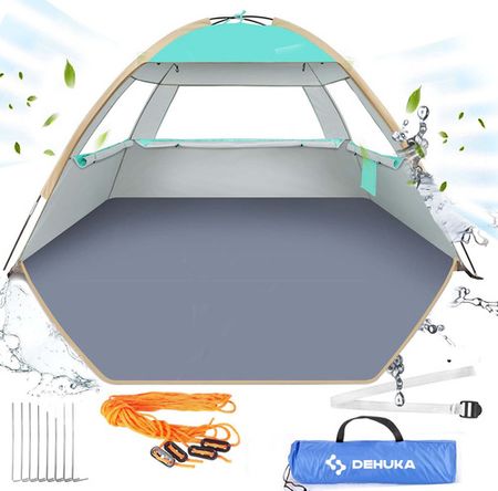 Carpa Familiar Dehuka Facil De Montar Y Transportar Color Celeste