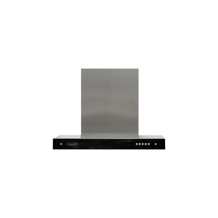 Campana Maraldi Slim Cristal 60 Cm Acero Negro Con Luz