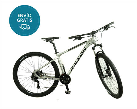 Bicicleta Raleigh Mojave 4.5 Talle 19"/L_ Gris/Negro_ Cuadro de aluminio_24vel._Frenos Hidraulicos _ Rodado 29_ Línea 2026