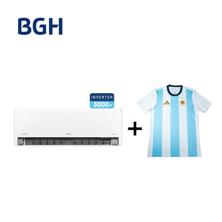Combo Aire Acondicionado Split Frío/Calor BGH Inverter 3DC BSI36WCIV + Camiseta BGH adidas Talle L