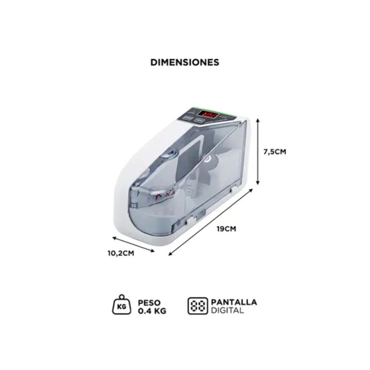 CONTADORA DE BILLETES GADNIC MINI (C:GRIS CONT0002) - Vista 2