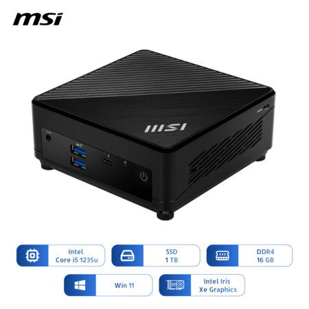 Mini Pc Msi Cubi 5 Intel Core I5-1235u 1tb Ssd 16gb Win11 Negro
