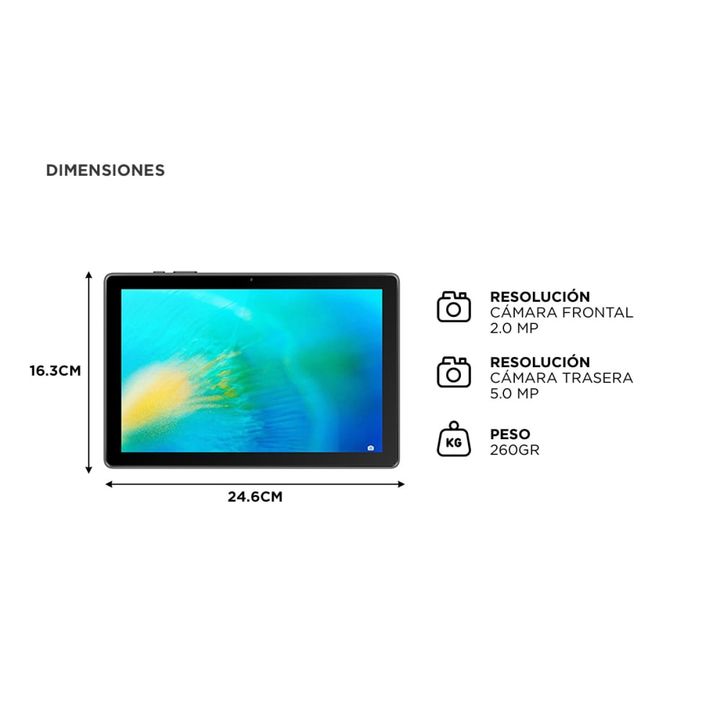 Tablet Gadnic 4GB RAM 64GB Android 10 Pulgadas - Vista 6