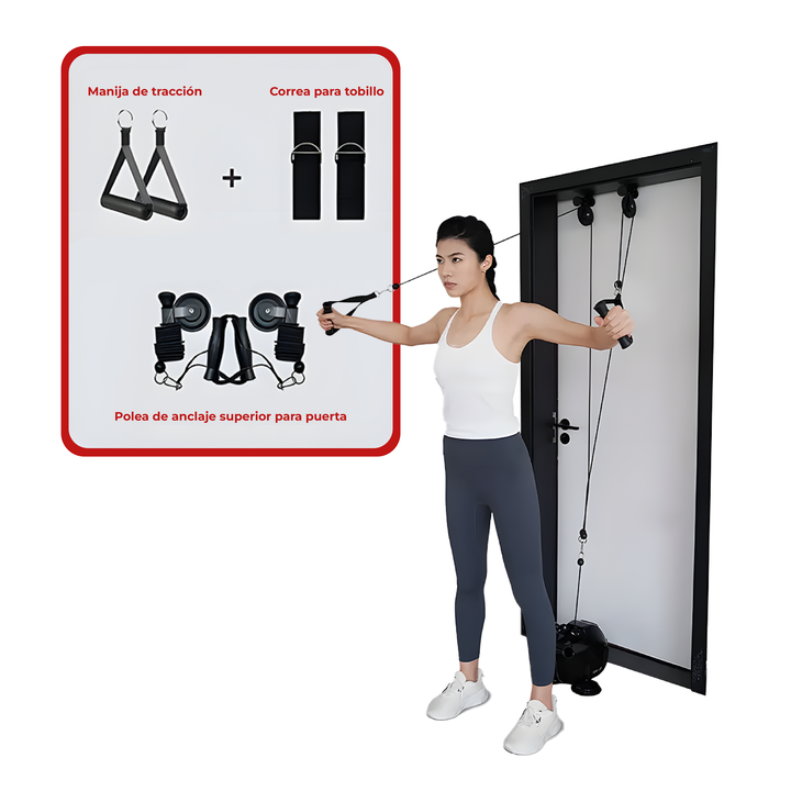 Ejercitador Entrenamiento Fuerza Poleas Core Master Melfit - Vista 8