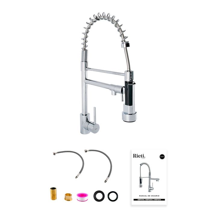 Griferia Canilla Monocomando Rieti by Gadnic Extensible y Flexible - Vista 7