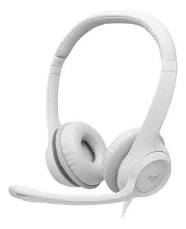 Auriculares Logitech H390 Vincha Usb Color Blanco