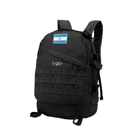 Mochila Negra Tactica Militar Hombre 30 Litros Reforzada Ajuste Pectoral Abdominal Molle EM170 