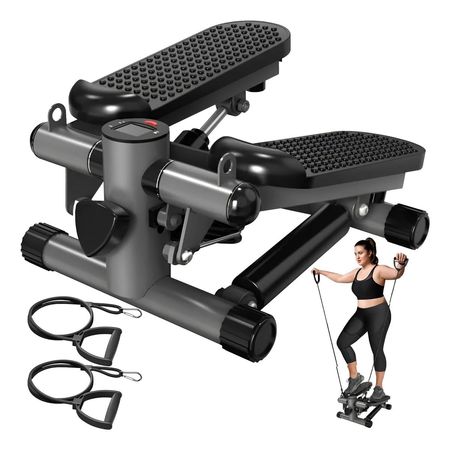 Mini Escalador Stepper Monitor + Bandas Alpina Power Step X1 Gris