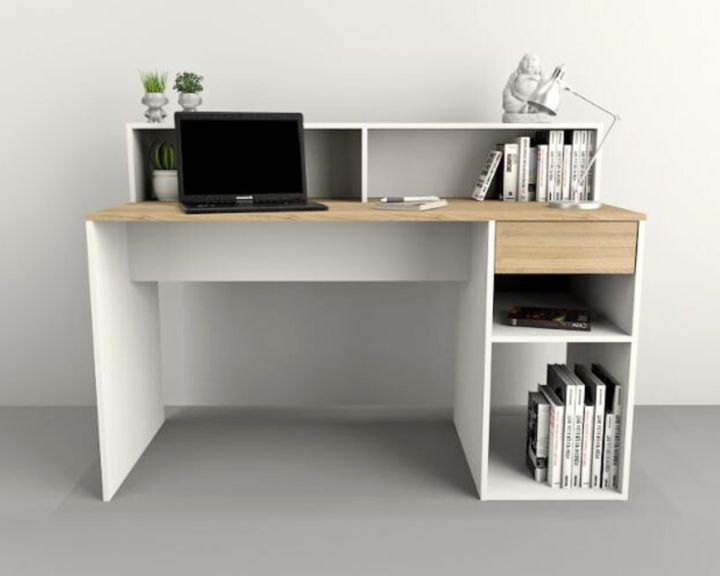 Escritorio Linea Home Con Repisa Y 1 Cajon 3049 Olmo/Everest Tables - Vista 2