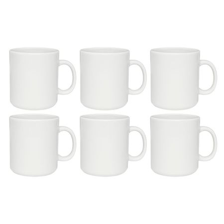 Set X6 Jarros 270cc Blanco Recto