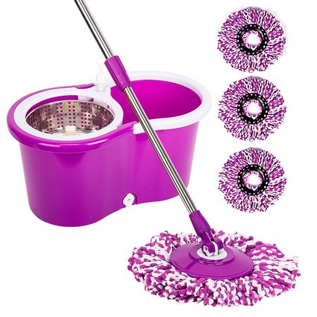 Mopa Gadnic G-Mop333 360° con Balde Centrífugo y Dispenser + 4 Paños