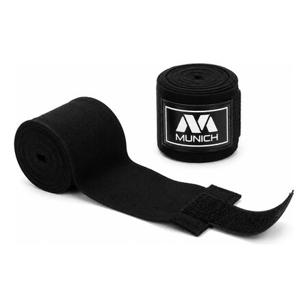 Par De Vendas Munich Band Boxeo Kick Thai 5 Metros Abrojo Negro