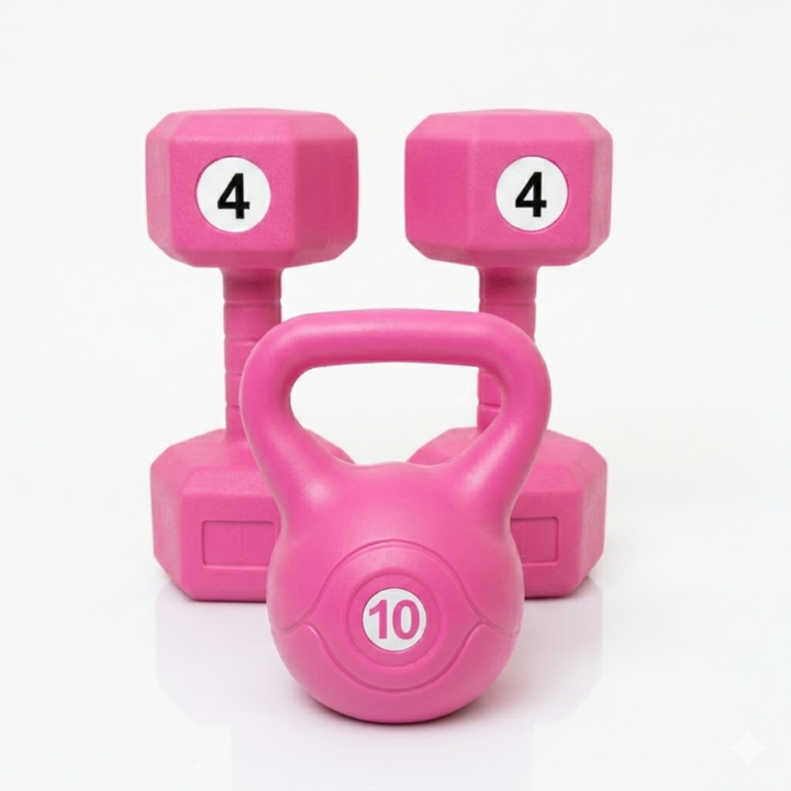 Combo Pesa Rusa 10 kg + Par de Mancuernas 4 kg - Vista 3