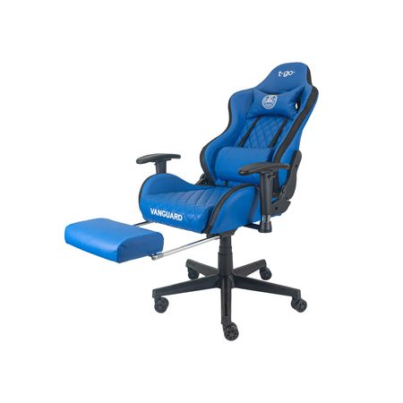 Silla Gamer T-GO Ergonómica Reclinable Con Apoya Pies Tapizado Premium