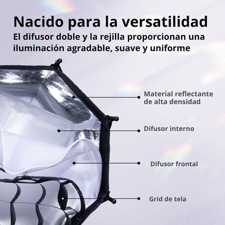 Mini Softbox Ulanzi AS-D30 30cm con Grid - Vista 2