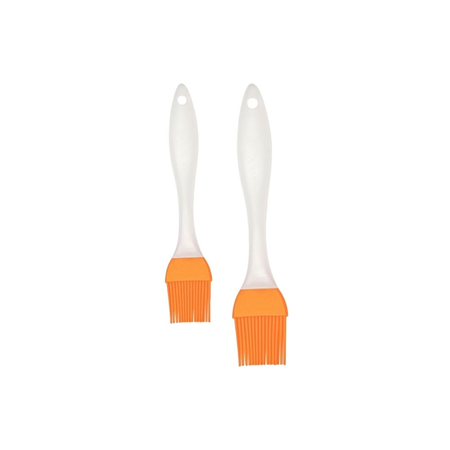 Set X2 Pinceles De Silicona Cocina Pasteleria Utensilio Naranja