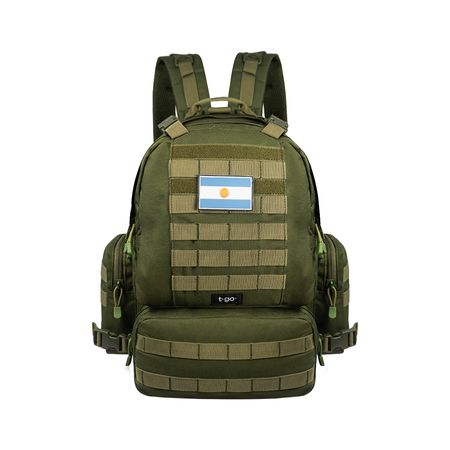 Mochila Táctica T-GO 30 Litros Cordura 900d Ajuste Pectoral Color Verde 