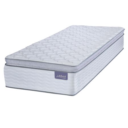 Colchon Inducol April 1 Plaza 80x190x24cm de Resortes Bonnell Pillow Top Blanco